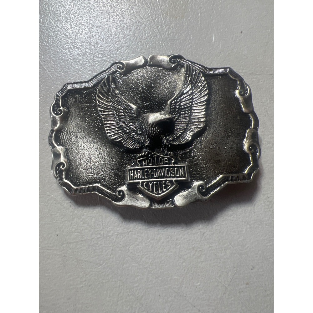 Vintage Harley-Davidson Eagle Belt Buckle–Heavy Metal–Broken Pin–DisplayorRepair
